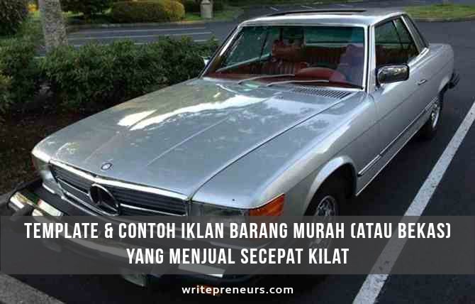 Contoh menulis iklan jual mobil bekas