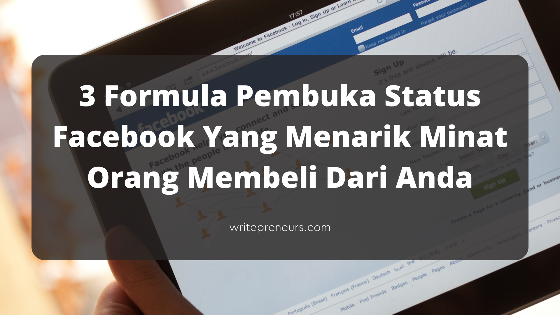 Cara jualan online di Facebook