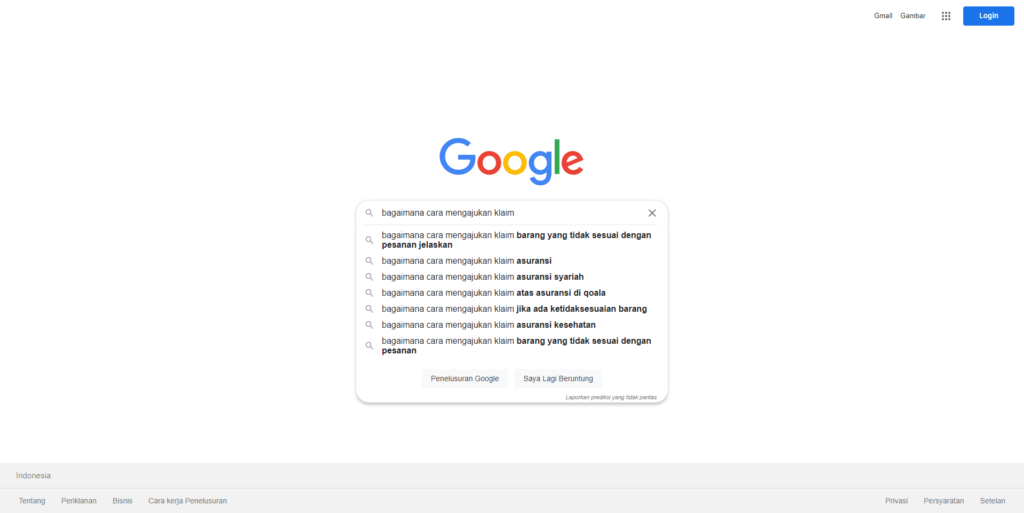 google cara mengajukan klaim