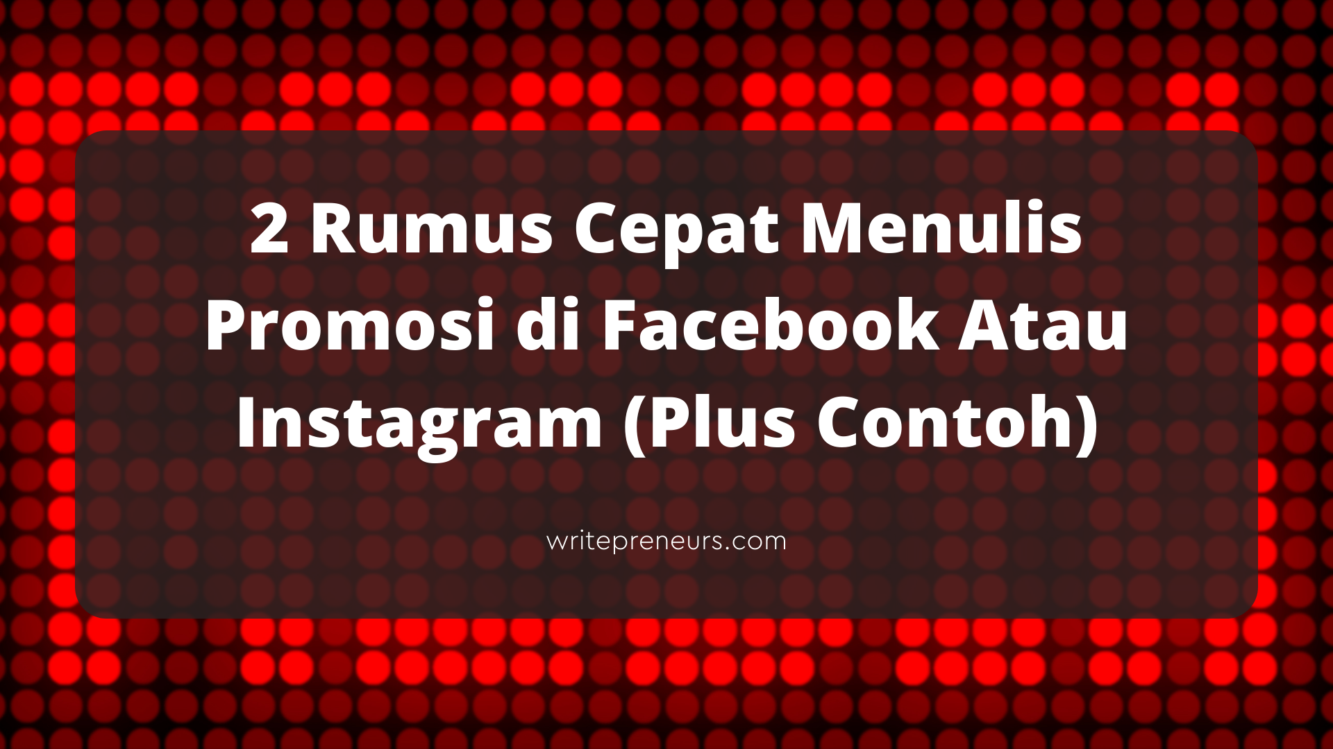 Cara menulis iklan di Facebook