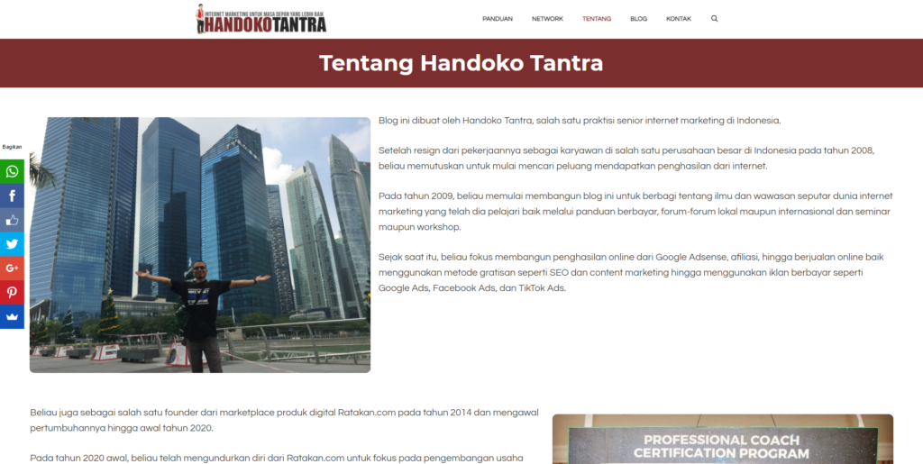 tentang Handoko Tantra